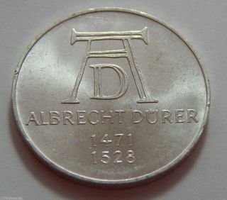 1971 - D Germany Coin Silver 5 Marks -.  2250 Troy Oz Asw - Commemorative photo