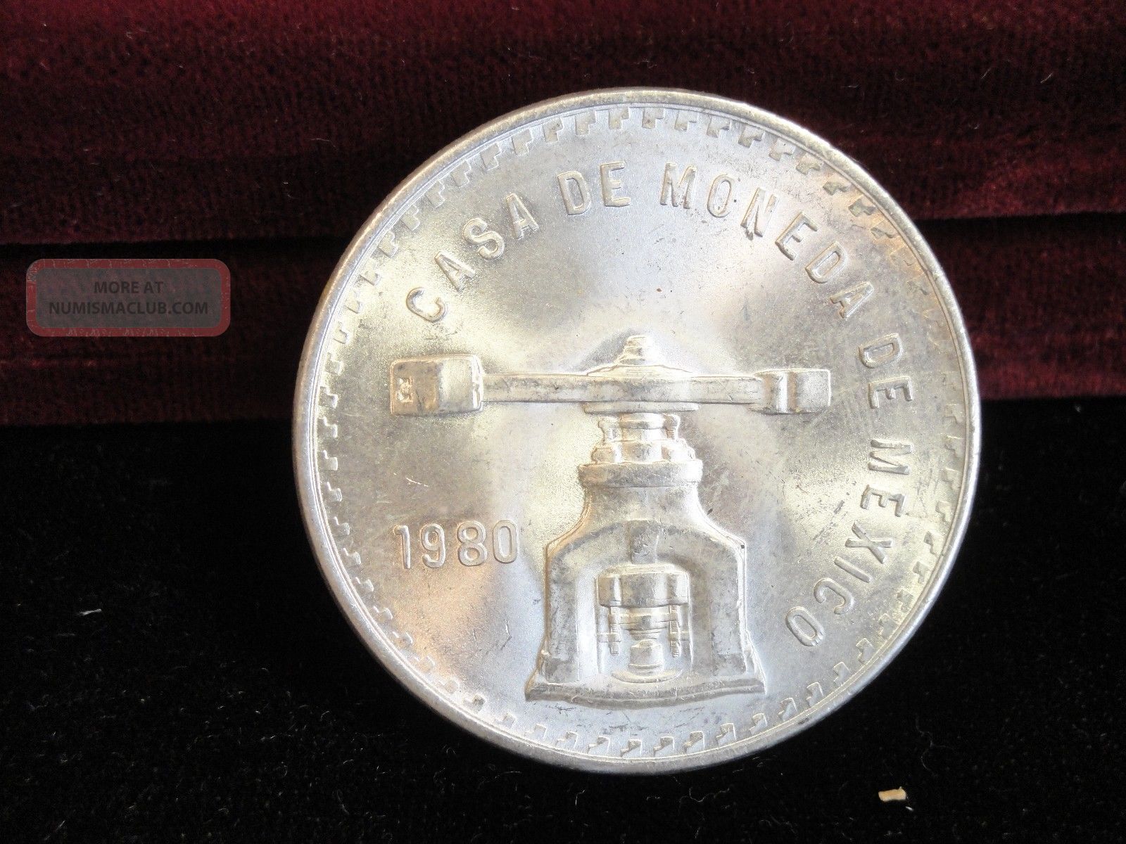 1980 Mexico Sterling Silver 1 Onza Bullion Coin Mexico photo