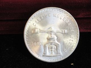 1980 Mexico Sterling Silver 1 Onza Bullion Coin photo