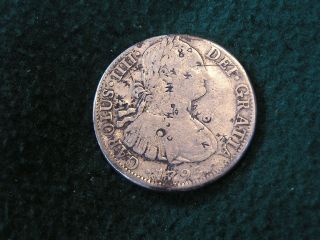 1795 Mexico 8 Reales Silver Crown; Assayer Fm; With Chops photo