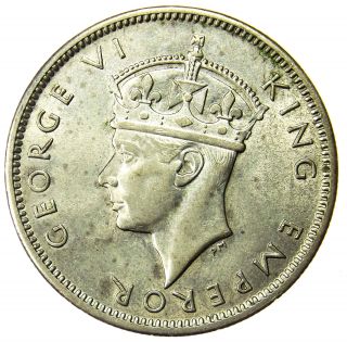 Fiji 1 Shilling,  1943 Silver Coin Lustrous photo