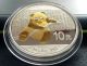 2014 1oz Ounce Chinese Panda Gold Gilded Edition Coin.  999 Silver,  Rare Silver photo 1