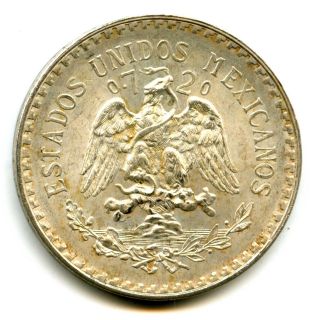 One 1943 Mexico Silver One 1 Peso 32424 photo