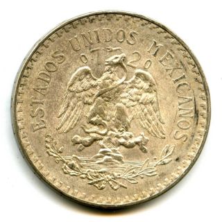 One 1940 Mexico Silver One 1 Peso 32411 photo