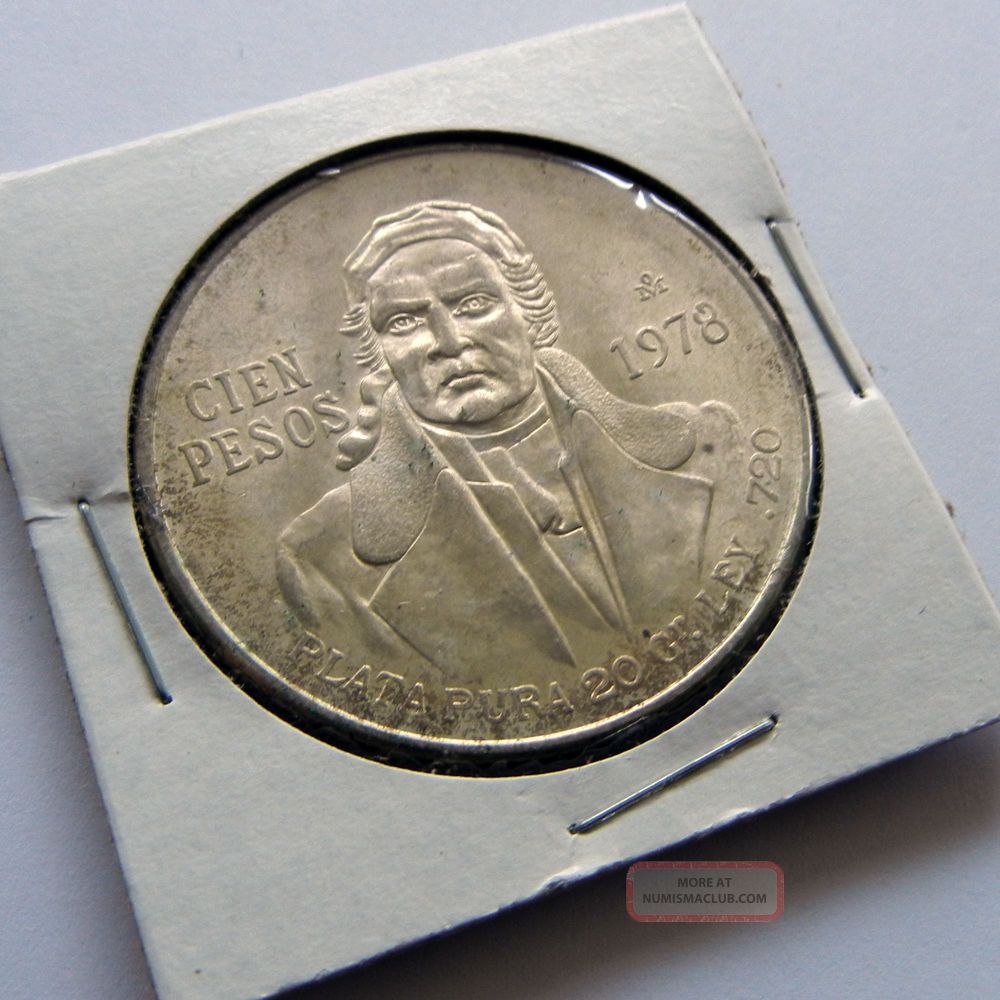 1978 Cien Pesos Coin 720 Fine Silver 1978-cien-pesos-coin-720-fine-silver