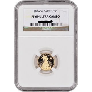1996 Proof 1/10 Oz Gold Eagle,  Ngc Pf69,  Ultra Cameo photo