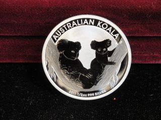 2011 Australia $0.  50 Silver Koala Bu 1/2 Troy Oz photo
