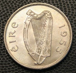 Ireland - 1955 Irish Shilling 1/ - Brilliant Uncirculated One Bob Irland Coin photo