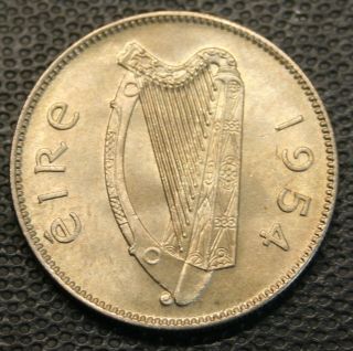 Ireland - 1954 Irish Shilling 1/ - Brilliant Uncirculated One Bob Irland Coin photo