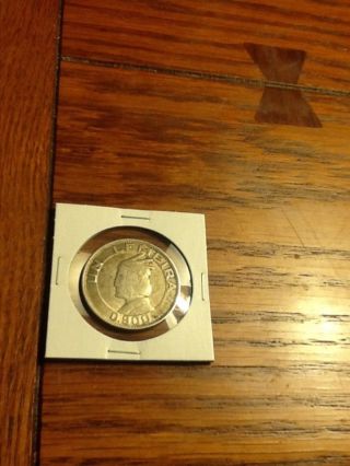 1934 Honduras Un Lempira Silver Coin photo