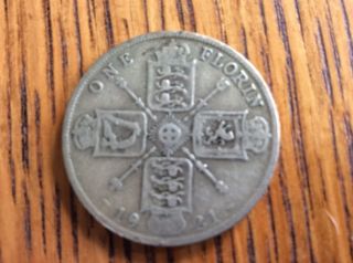 Great Britain Florin,  Two Shillings,  1921 photo