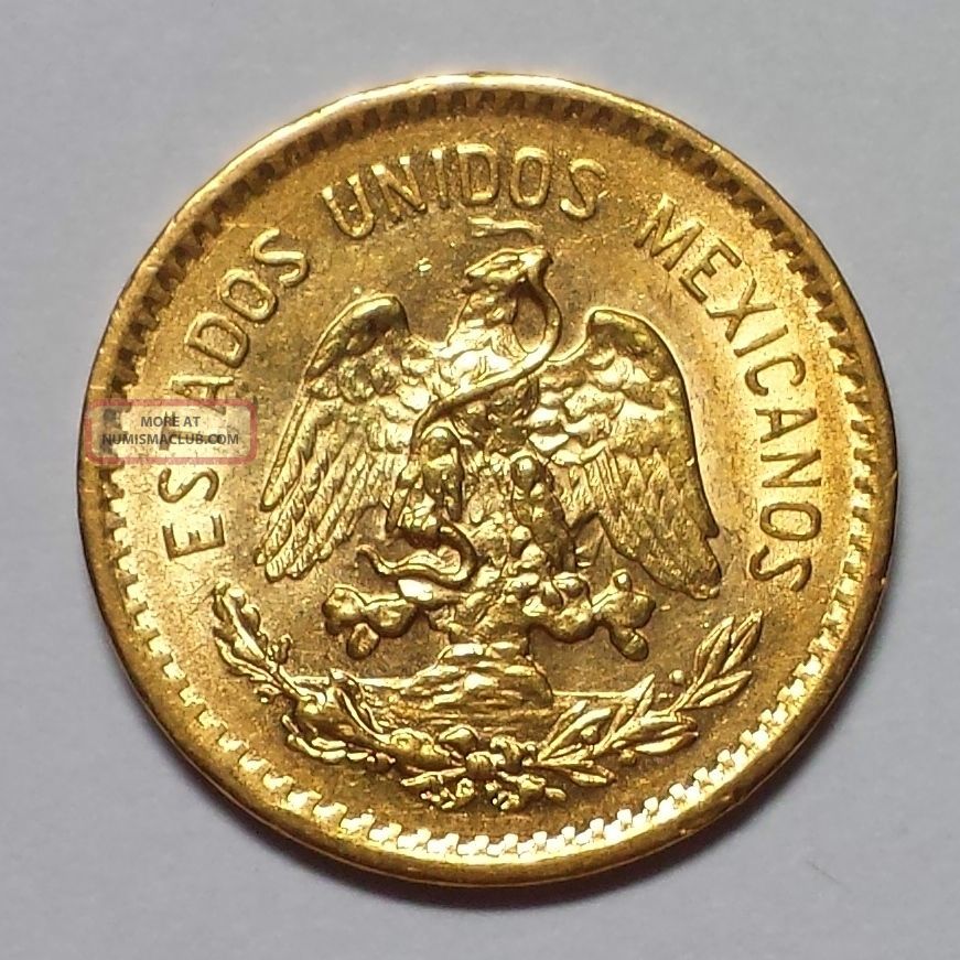 1907 Mexico 5 Peso Gold 1c Start