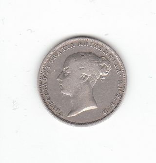 1853 Queen Victoria Silver Sixpence - F photo
