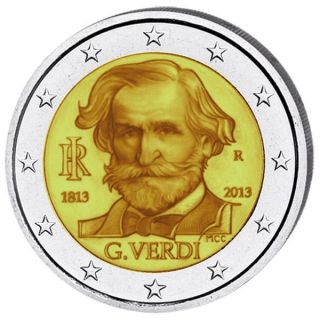 200th Birthday Of Giuseppe Verdi 2013 - 2€ Commemorative Coin 2013 photo