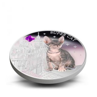 Fiji 2013 Syper Cat Sphynx Dogs & Cats 1 Oz Proof Silver Coin photo