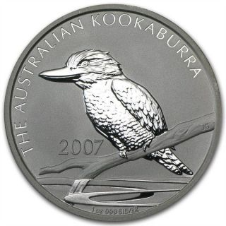2007 1 Troy Oz.  999 Silver Australian Kookaburra Coin In Capsule photo