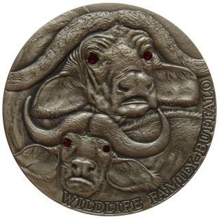 Niue 2014 1$ Wildlife Family - Buffalo 1 Oz Silver Coin Limit 500 photo