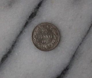 Finland 25 Penniä 1917 Silver photo