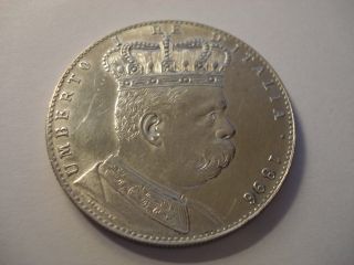 Italy,  Eritrea 5 Lire/tallero,  1896 Silver photo