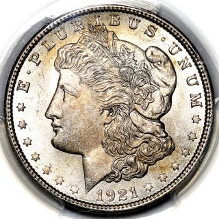 1921 Liberty United States Philadelphia Silver Morgan Dollar $1 Coin Pcgs Ms64 photo