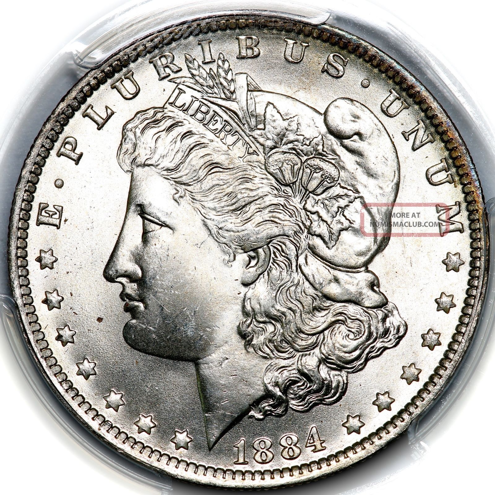 1884 O Liberty United States Orleans Silver Morgan Dollar $1 Coin Pcgs Ms65