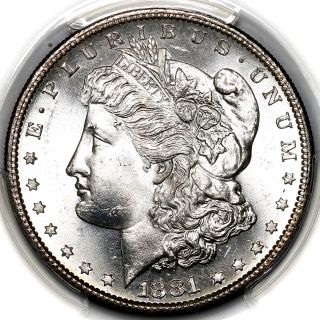 1881 S United States San Francisco Silver Morgan Dollar $1 Coin Pcgs Ms64, photo