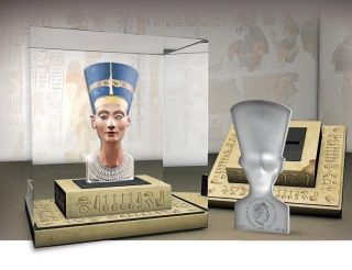 Solomon 2013 $25 Sculptures Of Art 3d The Bust Of Nefertiti 3 Oz Silver Coin photo
