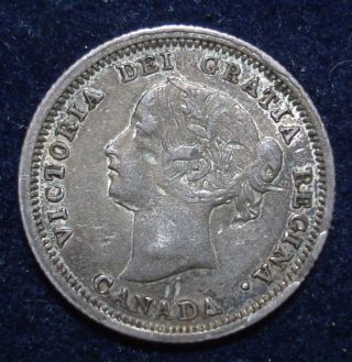 Canada 1870 Victoria 5 Cents Collectable Grade Coin photo