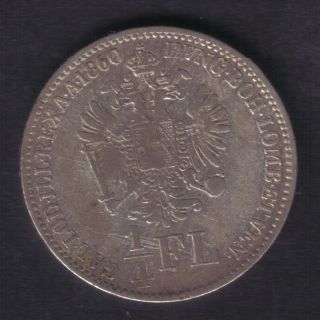 Austrian Empire - Franz Josef 1st – 1/4 Florin 1860b – Silver F,  /vf - photo
