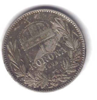Hungary - Franz Josef 1st – 1 Corona 1895 – Silver – Circulated – Xf - photo