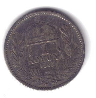 Hungary – Franz Josef 1st - 1 Corona 1893 – Silver – Vf photo