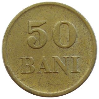 V389 Romania 50 Bani 1947 Coin Km 72 photo