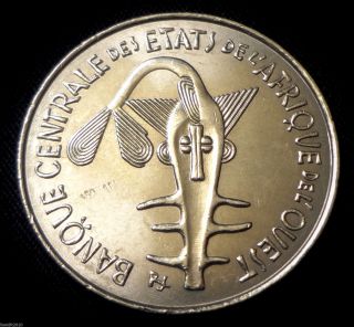Western Africa (bceao) 1977 100 Francs Sawfish,  Symbol Of The Bceao Luster photo