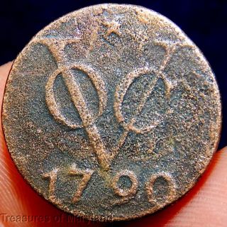 1790 Voc Duit Dutch East India Company (spice Trade) Shipwreck Coin (x5) photo