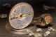 Cook Islands 2013 - 5$ - Meteorite Chelyabinsk,  Real Stone Insert - 20g Silver Coins: World photo 1