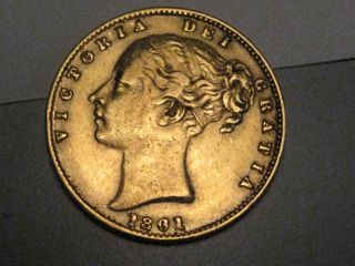 Rare Over - Date 1861/61 Gold Sovereign.  Great Britain.  Spink;3852 - D. photo