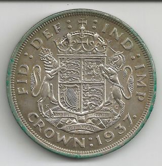 United Kingdom 1937 5 Shillings Uk Gb Great Britain Silver Crown George Vi photo