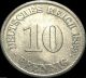 ♡ Germany - German Empire - German 1899a 10 Pfennig Coin - Great Coin Germany photo 1