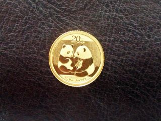 2009 China Panda 20 Yuan 1/20 Oz Gold Coin photo