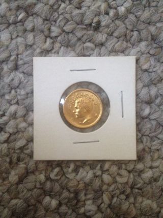 1/2 Pahlavi Persian Gold Coin 4 Grams 1945 photo