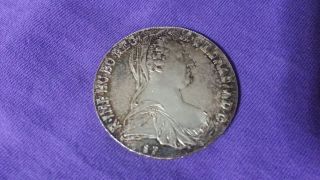 Silver Coin 1780 Austria Thaler Maria Theresa Circulated photo
