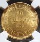 1878 S Gold Finland / Imperial Russia 20 Markkaa Coin Ngc State 63 Europe photo 1