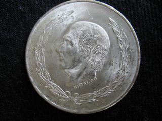 1953 Cinco Pesos Silver Unc.  Mexico Hidalgo Start At 0.  99 Cents photo