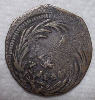 Old Off Centered Mexico 1/4 Coin Looks Like 1836 Reads Republica Mexico photo