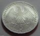 1968 - J Germany Coin Silver 5 Marks -.  2250 Troy Oz Asw - Commemorative Wilhelm Germany photo 1