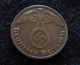 Wwii German Germany 3rd Reich Nazi Coin Swastika 1938 - D 1 Reichspfennig Coin Germany photo 2
