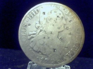 1796 Mo Mexico 8 Reale Real Silver Coin Charles Iiii Chop Mark Chopped Marked photo