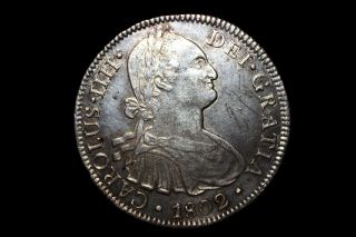 1802 - Mo/ft Mexico Silver 8 Reales - Light Toning photo