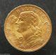 1949 - B Swiss Helvetia 20 Francs Gold Coin Coins: World photo 1