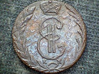 Russia Catherine Ii Siberia 1770 Denga (1/2 Kopek) Km Siberian Coin photo